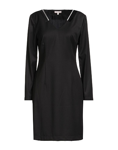 CAMICETTASNOB DRESSES Black 63% Polyester, 34% Viscose, 3% Elastane