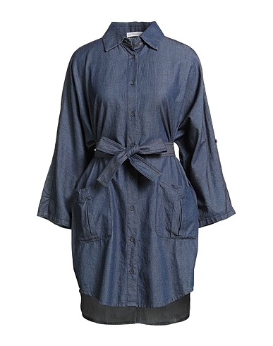 FABIANA FILIPPI Denim dress Blue 100% Cotton, Ecobrass
