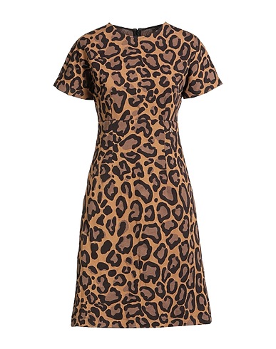 DOLCE&GABBANA Short dress Camel 40% Polyester, 37% Cotton, 23% Polyamide