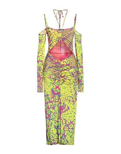 VERSACE JEANS COUTURE Langes Kleid Limettengrün 91% Viskose, 9% Elastan