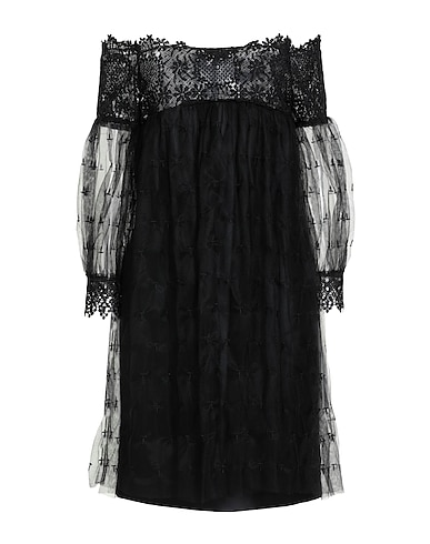 NORA BARTH Short dress Black 85% Polyester, 15% Silk