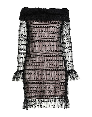 RAFFAELA D'ANGELO Short dress Black 60% Polyamide, 37% Polyester, 3% Elastane