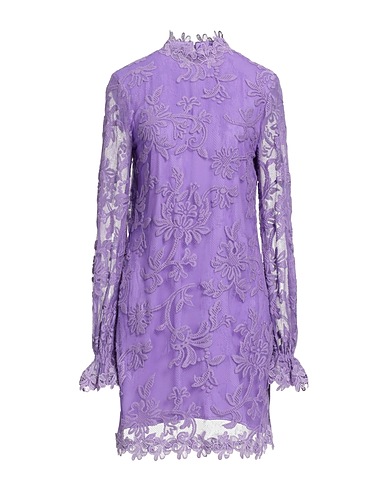 RAFFAELA D'ANGELO Short dress Purple 66% Cotton, 34% Polyamide