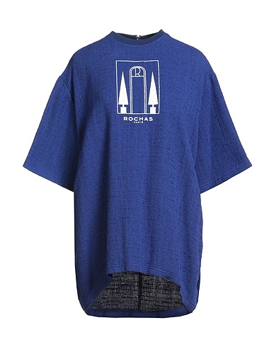 ROCHAS Short dress Blue 99% Cotton, 1% Polyester