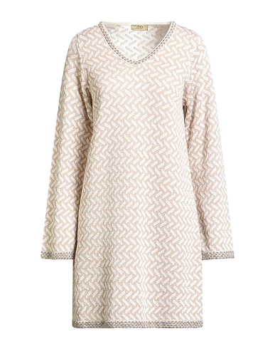 PHO Firenze Short dress Beige 42% Acrylic, 38% Synthetic fibers, 9% Wool, 8% Metallic fiber, 3% Alpaca wool