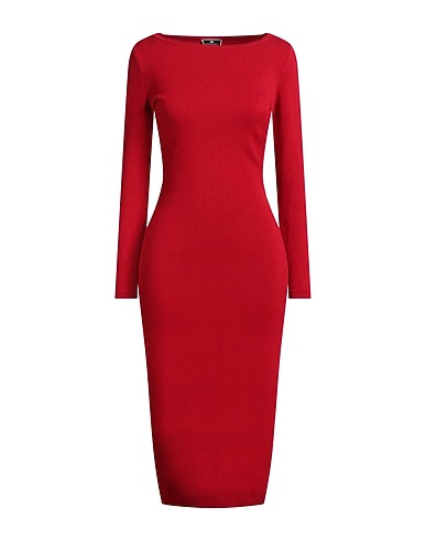 ELISABETTA FRANCHI Elegant dress Red 89% Viscose, 8% Polyamide, 3% Elastane