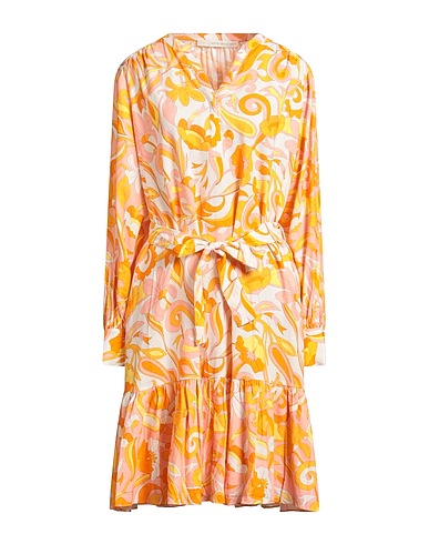 HERZENSANGELEGENHEIT Midi dress Orange 55% Linen, 45% Viscose