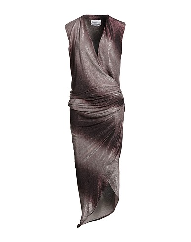 ANNA MOLINARI Long dress Dark brown 100% Polyester