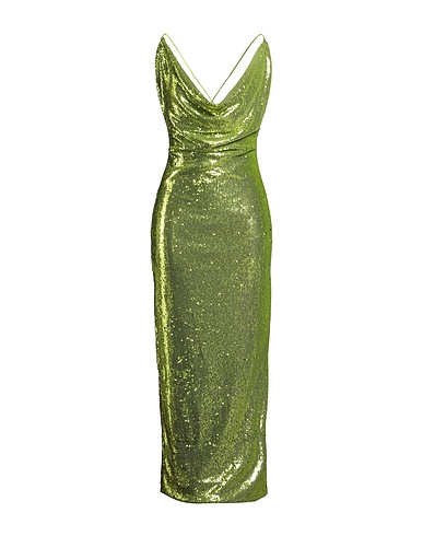 GIULIA N COUTURE Elegant dress Lime green 97% Polyester, 3% Elastane