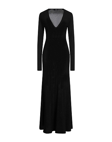 FABIANA FILIPPI Long dress Black 80% Viscose, 20% Metallic fiber