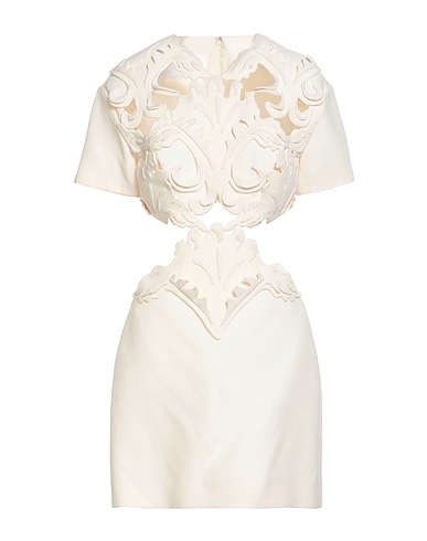 VALENTINO GARAVANI Kurzes Kleid ALTORILIEVO Elfenbein 65% Schurwolle, 35% Seide