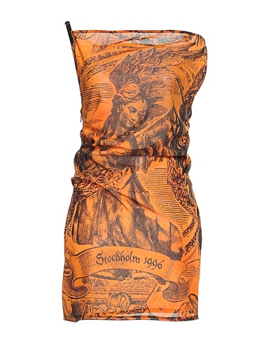 ACNE STUDIOS Short dress Orange 71% Nylon, 29% Elastane