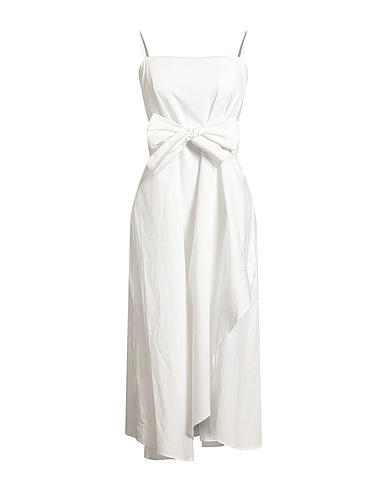 ARMANI EXCHANGE Midi-Kleid Weiß 100% Baumwolle