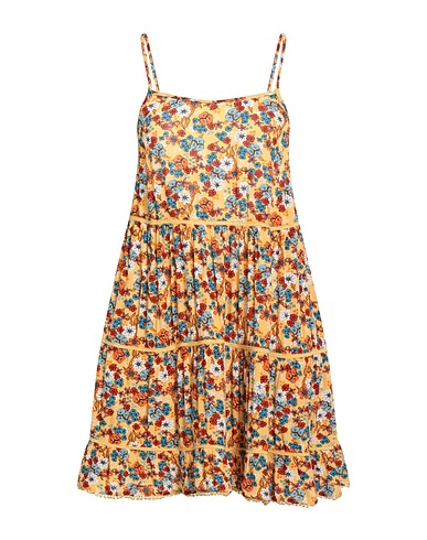 SUPERDRY Short dress Yellow 100% Viscose