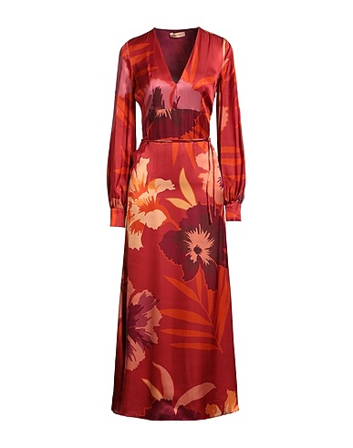 TWINSET Long dress Rust 100% Viscose