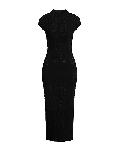 BALMAIN Midi dress Black 83% Viscose, 17% Polyester