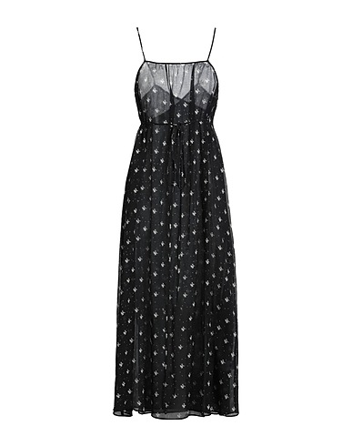 RIXO Midi dress Black 70% Cotton, 30% Silk