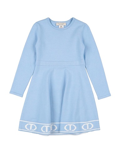 TWINSET Dress Sky blue 50% Viscose, 25% Polyamide, 25% Polyester