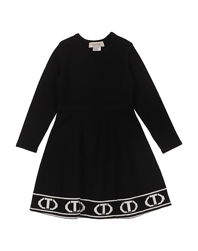 TWINSET Dress Black 50% Viscose, 25% Polyamide, 25% Polyester