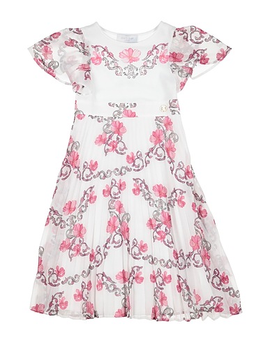 ROBERTO CAVALLI Dress JUNIOR White 100% Polyester, Cotton