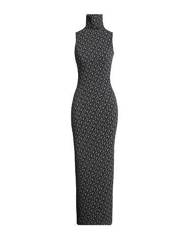 WOLFORD Long dress Black 58% Cotton, 34% Polyamide, 8% Elastane