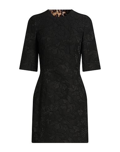 DOLCE&GABBANA Short dress Black 55% Cotton, 39% Polyester, 6% Polyamide