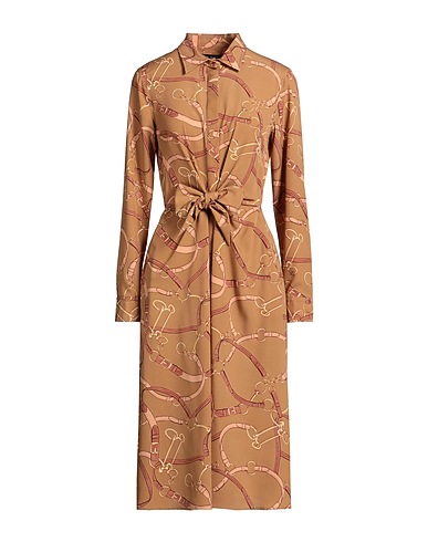 LAUREN RALPH LAUREN Shirt dress CAMMELLO 100% Recycled polyester