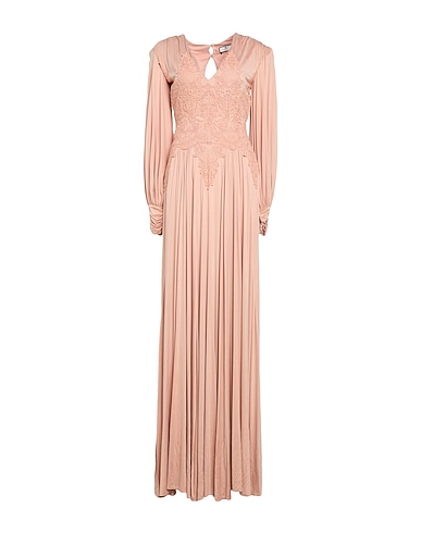 ELISABETTA FRANCHI Long dress RED CARPET 92% Cupro, 8% Elastane, Polyamide, Viscose, Cotton