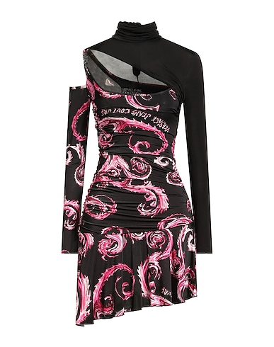 VERSACE JEANS COUTURE Short dress NERO 90% Viscose, 10% Elastane