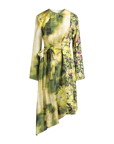MSGM Midi dress Green 100% Silk
