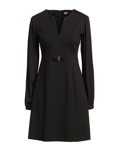 TWINSET Short dress Black 68% Viscose, 27% Polyamide, 5% Elastane