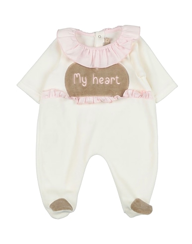 LA STUPENDERIA Baby jumpsuit  Off white 80% Cotton, 20% Polyacrylic