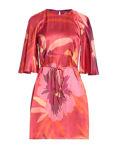 TWINSET Short dress Brick red 100% Viscose