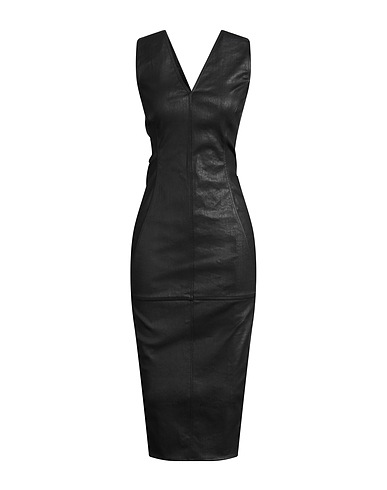 RICK OWENS Denim dress Black 91% Cotton, 6% Polybutylene, 3% Elastane
