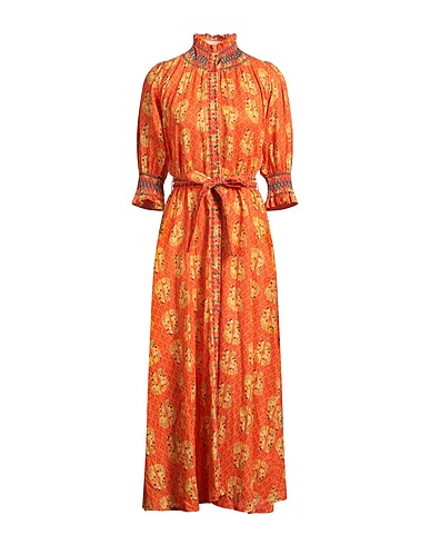 MUZUNGU SISTERS Long dress Orange 100% Linen