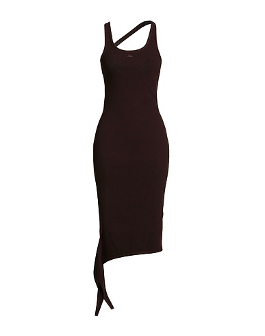 COURRÈGES Long dress Brown 70% Viscose, 30% Polyester