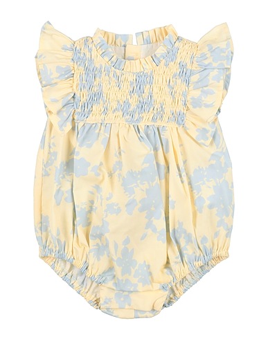 ELISABETTA FRANCHI Baby bodysuit LA MIA BAMBINA Pastel yellow 100% Cotton