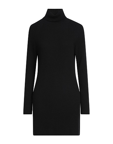 ANTONELLI Sheath dress Black 70% Virgin Wool, 20% Silk, 10% Cashmere