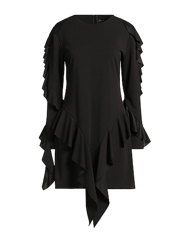 SOUVENIR Короткое платье PRIVÉE Чёрный 95% Полиэстер, 5% Эластан