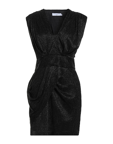 IRO Short dress Black 58% Polyester, 42% Metallic fiber