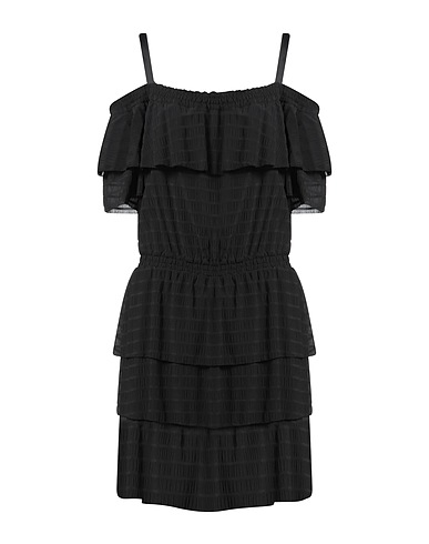 DESIGNERS REMIX Short dress ESKILDSEN Black 95% Polyester, 5% Elastane