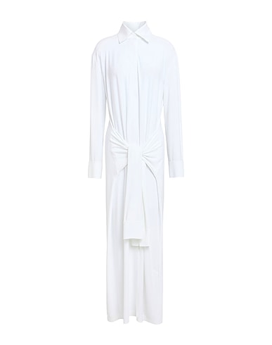 NORMA KAMALI Long dress White 93% Polyester, 7% Elastane