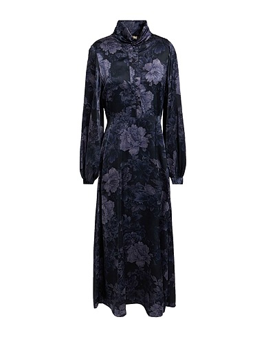 MOMONÍ Long dress Midnight blue 93% Silk, 7% Elastane