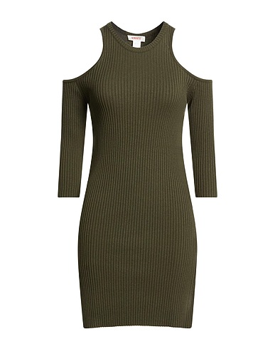 KONTATTO Короткое платье VERDE MILITARE 69% Вискоза, 29% Акрил, 2% Эластан