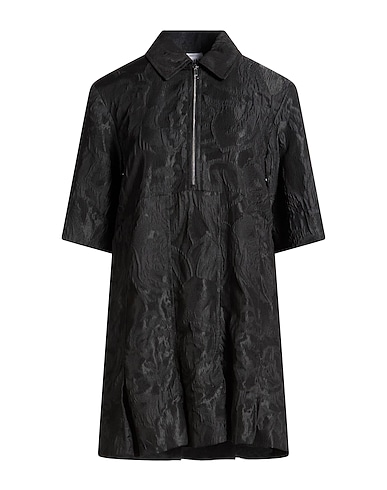 GANNI Pleated dress Black 52% Recycled polyester, 30% Polyester, 18% Polyamide