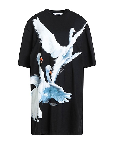 MSGM Short dress Black 100% Cotton