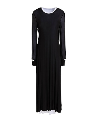 HELMUT LANG Long dress Black 92% Cupro, 8% Elastane