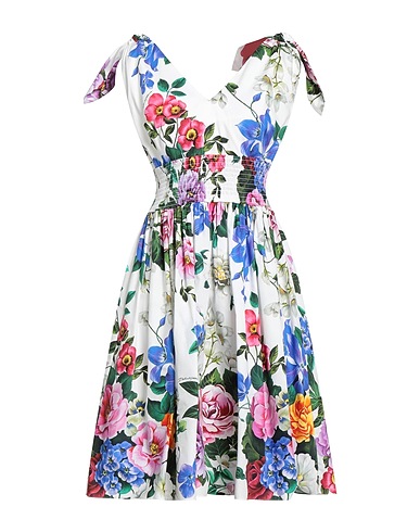 DOLCE&GABBANA Επίσημο φόρεμα Λευκό 100% Βαμβάκι