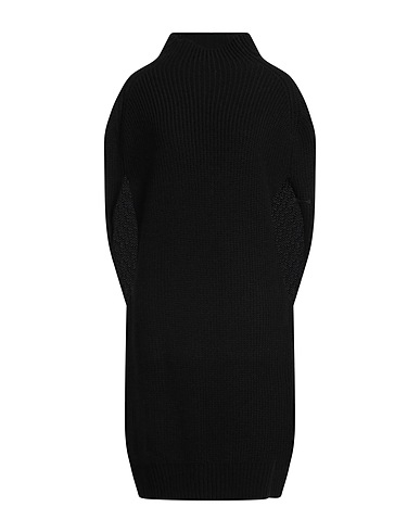 HINNOMINATE Short dress Black 75% Acrylic, 10% Viscose, 10% Wool, 5% Alpaca wool