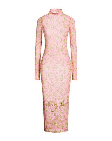 OFF-WHITE™ Long dress Pink 93% Polyamide, 7% Elastane